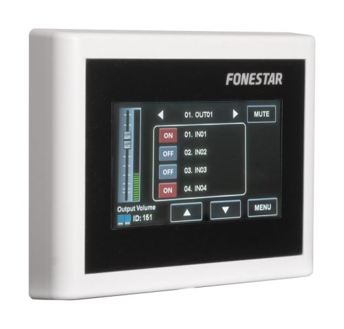 Fonestar MPX-460P - Dotykový ovladač úrovně hlasitosti a přiřazení zón
